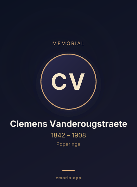 Memorial portrait of Clemens Vanderougstraete