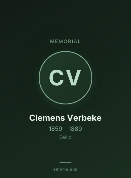 Memorial portrait of Clemens Verbeke