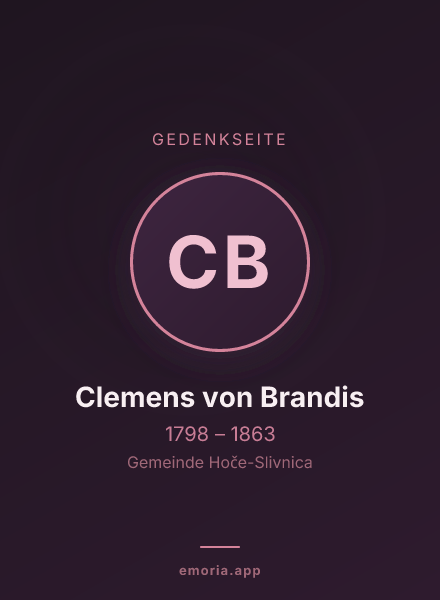 Gedenkportrait von Clemens von Brandis