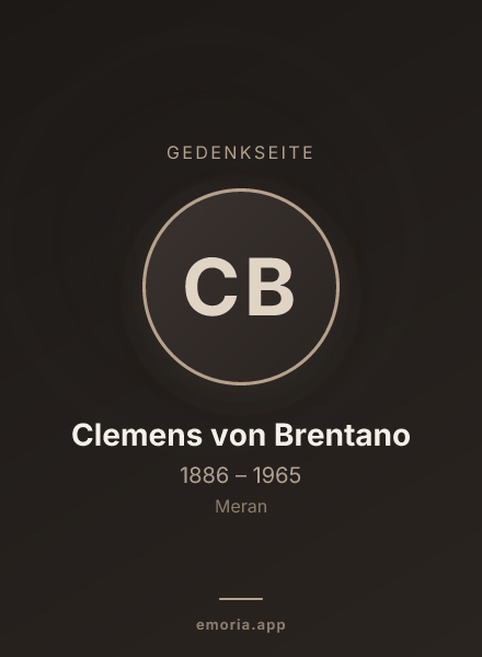 Gedenkportrait von Clemens von Brentano