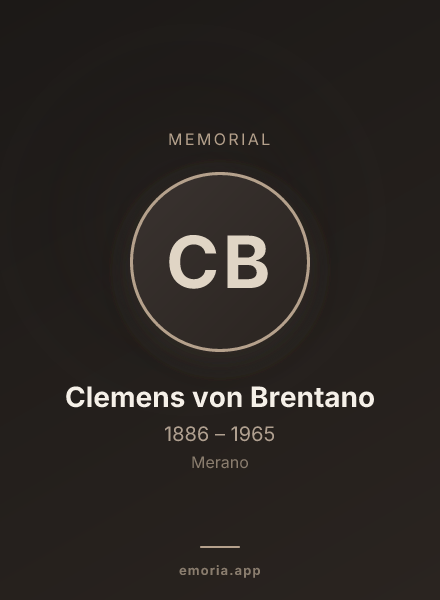 Memorial portrait of Clemens von Brentano