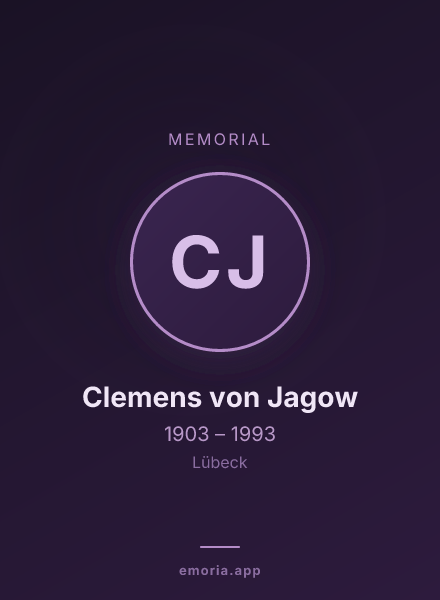 Memorial portrait of Clemens von Jagow