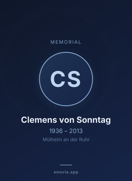 Memorial portrait of Clemens von Sonntag