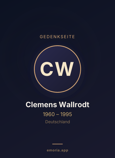 Gedenkportrait von Clemens Wallrodt