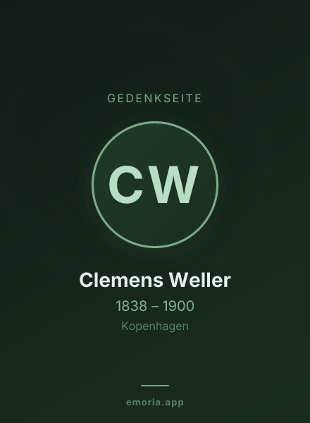 Gedenkportrait von Clemens Weller