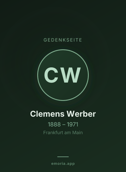 Gedenkportrait von Clemens Werber