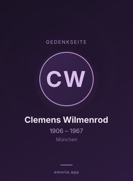 Gedenkportrait von Clemens Wilmenrod