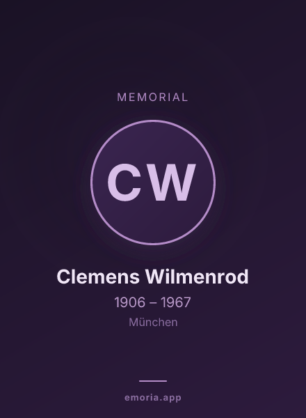 Memorial portrait of Clemens Wilmenrod