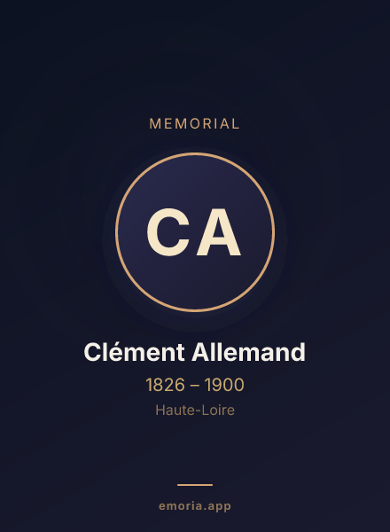 Memorial portrait of Clément Allemand