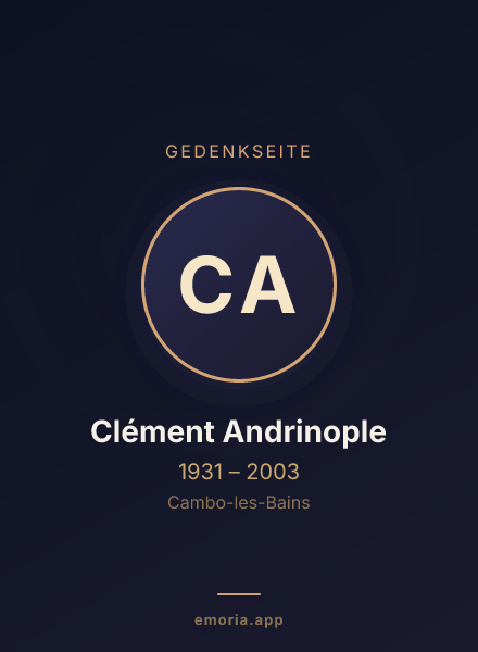 Gedenkportrait von Clément Andrinople