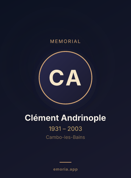 Memorial portrait of Clément Andrinople