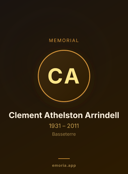 Memorial portrait of Clement Athelston Arrindell