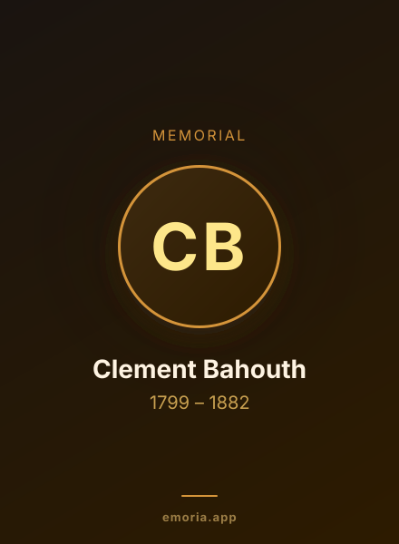 Memorial portrait of Clement Bahouth