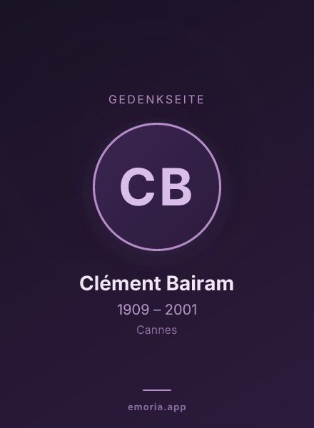 Gedenkportrait von Clément Bairam