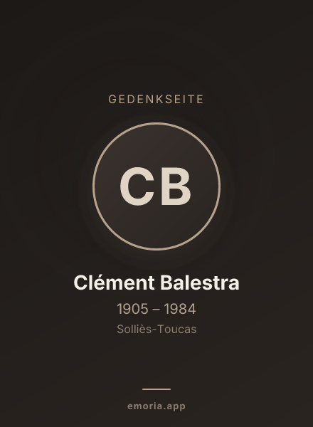 Gedenkportrait von Clément Balestra