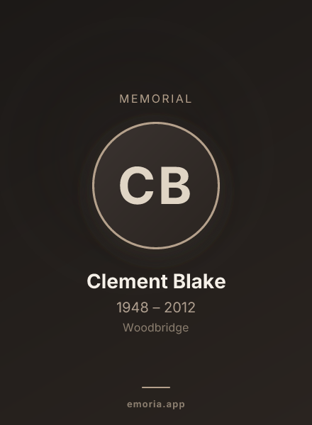 Memorial portrait of Clement Blake