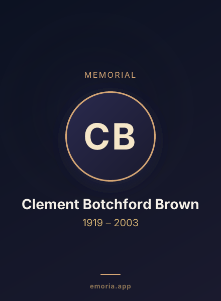 Memorial portrait of Clement Botchford Brown