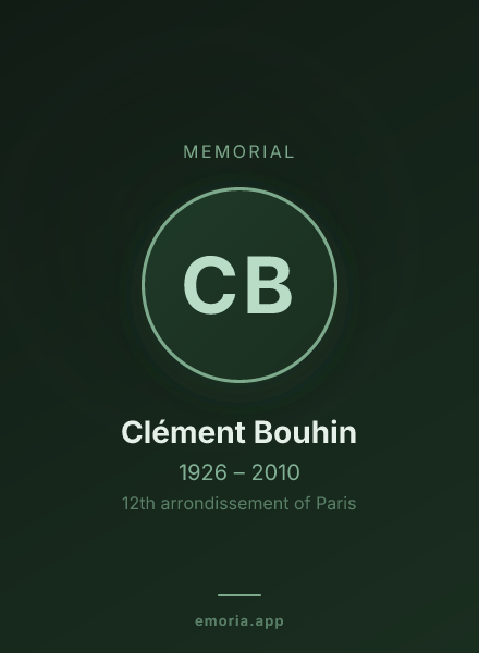 Memorial portrait of Clément Bouhin