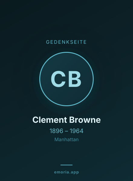 Gedenkportrait von Clement Browne