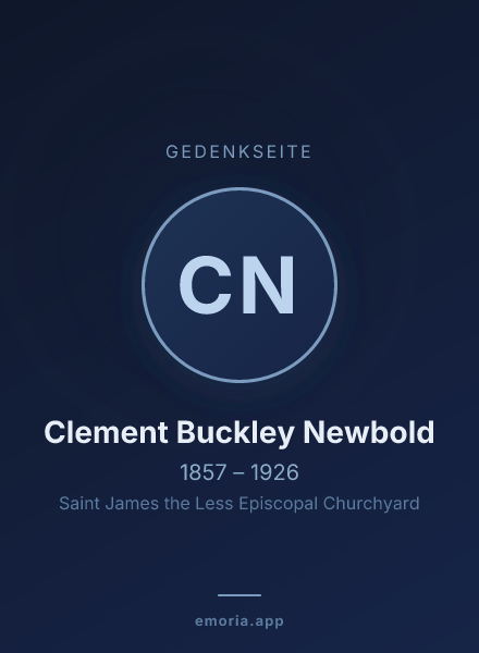 Gedenkportrait von Clement Buckley Newbold