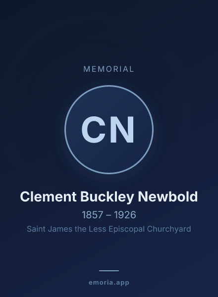 Memorial portrait of Clement Buckley Newbold