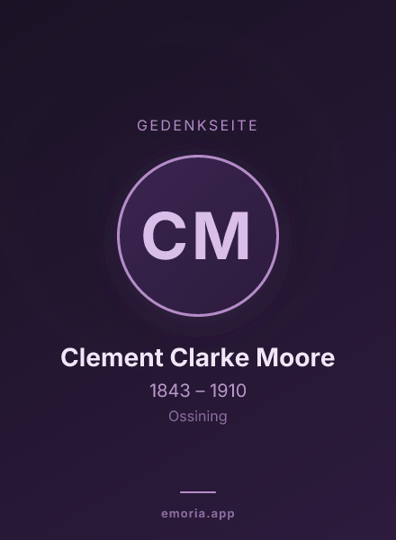 Gedenkportrait von Clement Clarke Moore