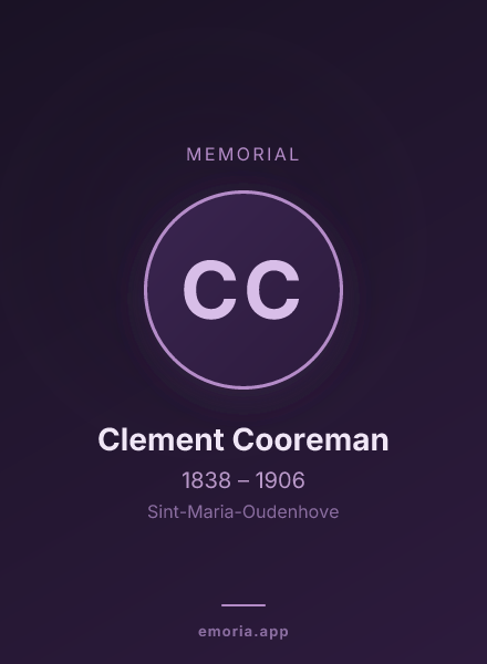 Memorial portrait of Clement Cooreman