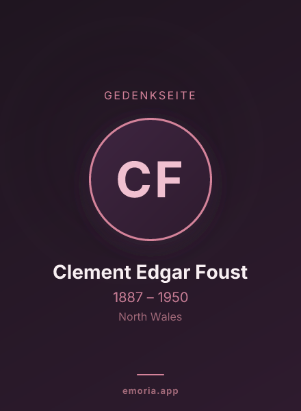 Gedenkportrait von Clement Edgar Foust