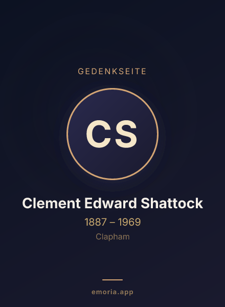 Gedenkportrait von Clement Edward Shattock