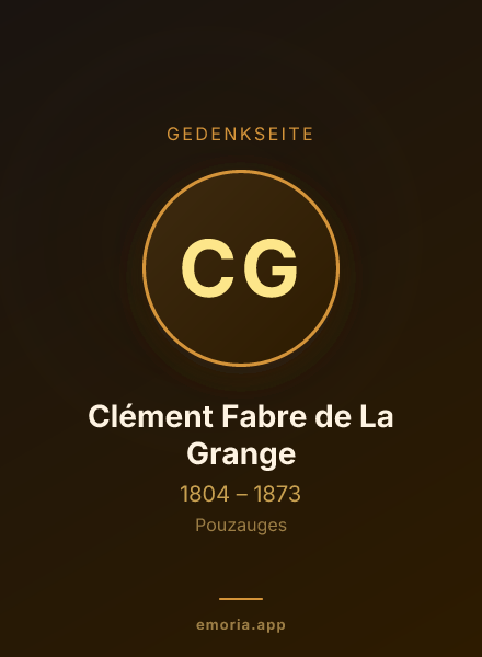 Gedenkportrait von Clément Fabre de La Grange