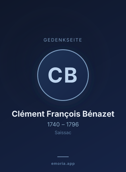 Gedenkportrait von Clément François Bénazet