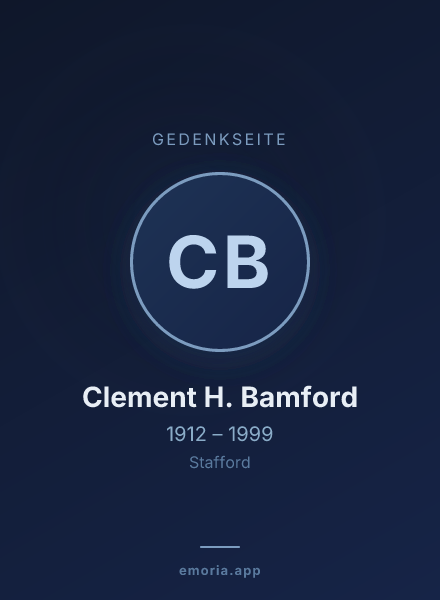 Gedenkportrait von Clement H. Bamford