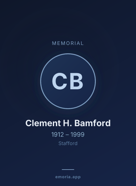 Memorial portrait of Clement H. Bamford