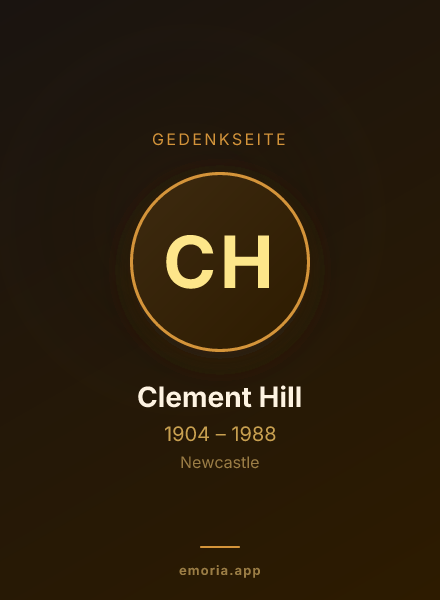 Gedenkportrait von Clement Hill