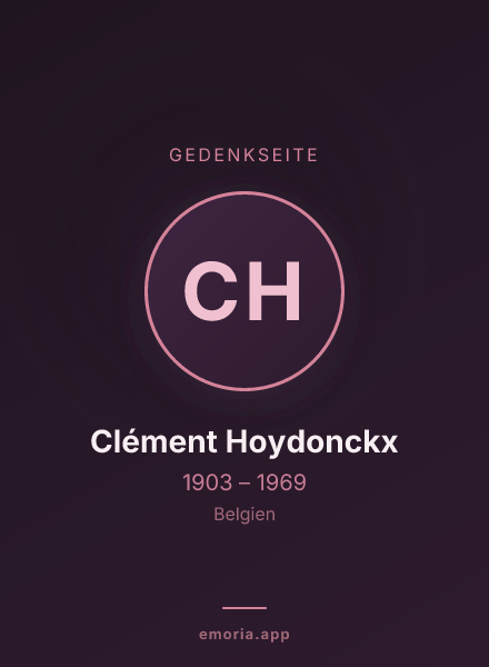 Gedenkportrait von Clément Hoydonckx