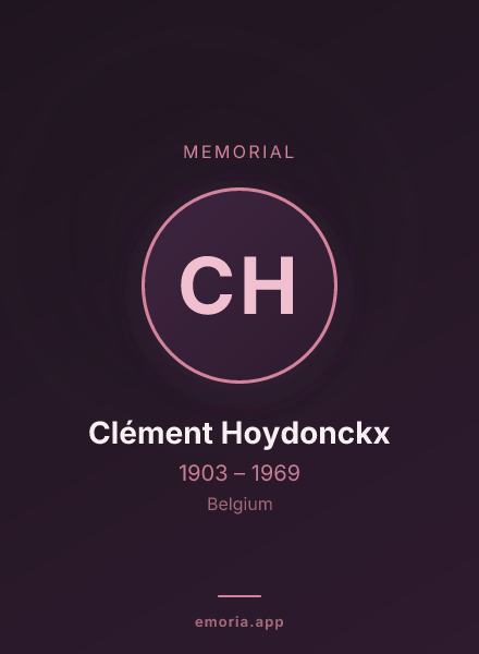 Memorial portrait of Clément Hoydonckx