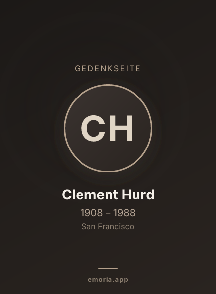 Gedenkportrait von Clement Hurd