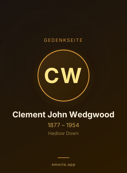 Gedenkportrait von Clement John Wedgwood