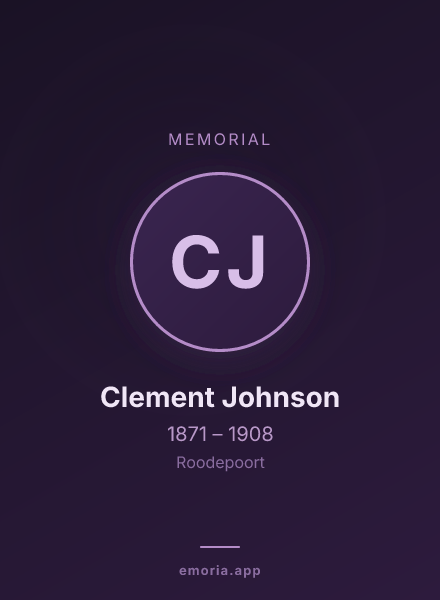 Memorial portrait of Clement Johnson