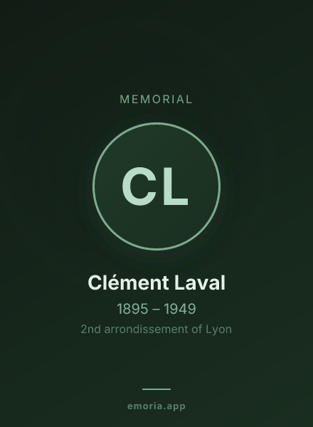 Memorial portrait of Clément Laval