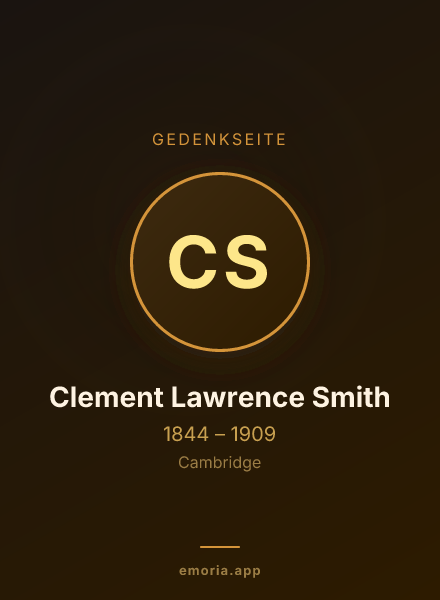 Gedenkportrait von Clement Lawrence Smith