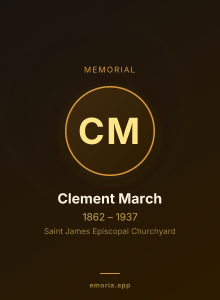 Memorial portrait of Clement March