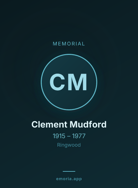 Memorial portrait of Clement Mudford