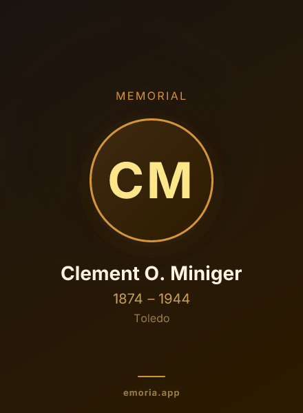 Memorial portrait of Clement O. Miniger