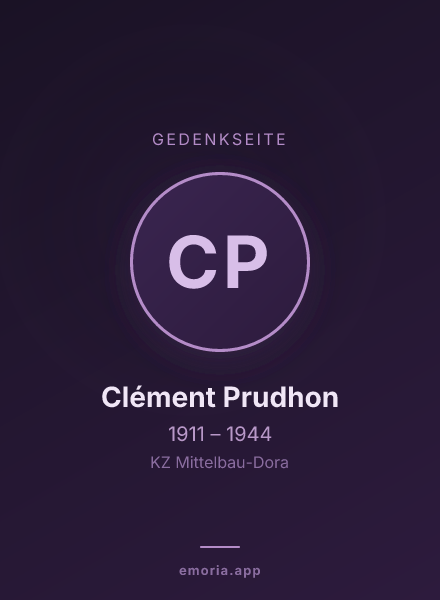Gedenkportrait von Clément Prudhon
