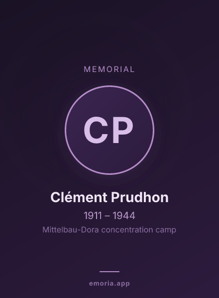 Memorial portrait of Clément Prudhon