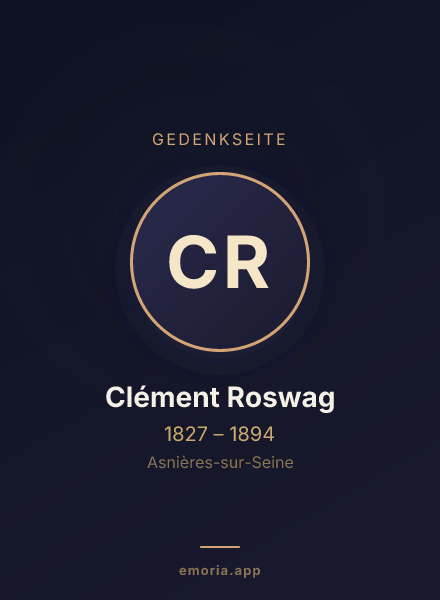 Gedenkportrait von Clément Roswag