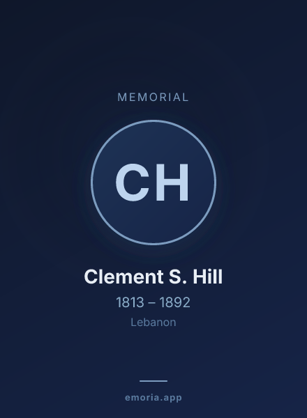 Memorial portrait of Clement S. Hill