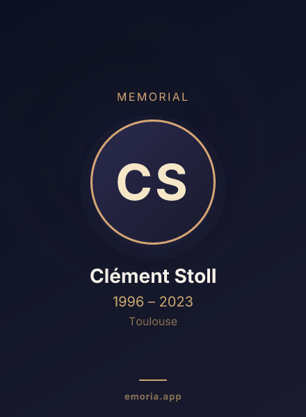 Memorial portrait of Clément Stoll