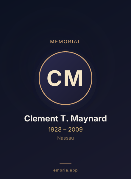 Memorial portrait of Clement T. Maynard